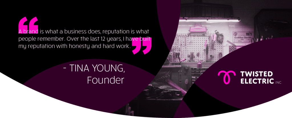 Tina Young, electrical servicewoman quote - A brand is what a business does, reputation is what people remember. Over the last 12 years, I have built my reputation with honesty and hard work.
